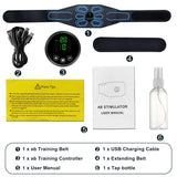 Gnisang FDA Cleared - MHD TENS Muscle Stimulator Electronic Abs Muscle Toner Ab Machine Trainer for Abdomen Easy Abs Muscle Stimulation and Activation, Home Gym Use Black1
