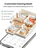 Lefant LiDAR Robot Vacuum and Mop, 75-Day Self-Emptying, 6000Pa Strong Suction, Customized Cleaning, Multi-Floor Mapping, 130 Min Runtime, 2.4G/5G WiFi/Alexa/APP/iWatch, M2L Plus