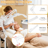 KALVISH 2-in-1 Lash Light - 2026 Upgraded Professional LED Half Moon Lamp for Eyelash Extensions, Tattoo, Nail Artists, Salon SPA, Adjustable Brightness & Color Temperature, Remote Control (White)