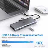 USB C Docking Station Dual Monitor for HP,Laptop Docking Station 3 Monitors
