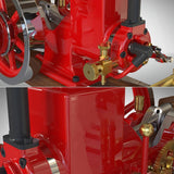MechPuConToy Engine Model Kit That Works, HM-01 4-Stroke Horizontal Water-Cooling Full Metal Hit and Miss Engine Model (Assembled Version)