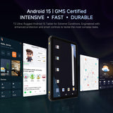 Rugged Tablet T2 Ultra, 10.95 inch Android 15 Tablets, 20000mAh 20GB(12+8)+256GB (2TB TF) Outdoor Industrial PC, 32MP+64MP+20MP Octa-Core IP68 Waterproof Computer for Outdoor UTV Moto Drone Field Work