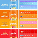 PERFY Healthy Soda for Brain & Mood – Nootropics w/L-Theanine & Turmeric + Real Fruit Juice – Caffeine-Free, Low Cal, Low Sugar, Keto, Gluten-Free (12-pack, Blood Orange Yuzu)