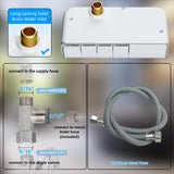 Hibbent Bidet Attachment for Toilet, Non-Electric Dual Nozzle for Frontal & Rear Wash, Adjustable Water Pressure Control, Fresh Water Bidet Toilet Seat, Self Cleaning Water Sprayer, White