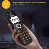 4-Handset Expandable DECT 6.0 Cordless Home Phone with Large Display, Big Buttons, Answering Machine (Charcoal Black) AT&T