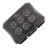 Laptop Cooling Pad Stand with 6 Fans, USB Ports Adjustable Height