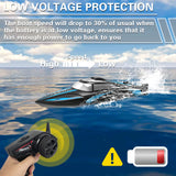volantexrc RC Remote Control Boat for Pool，2.4Ghz Control RC Boats for Adults, Lake Electric Boat with Water Cooling System 2Rechargeable Batteries