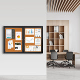 Enclosed Bulletin Board, Weatherproof Outdoor Noticeboard 44x32 Inch