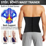 KIWI RATA Mens Workout Waist Trainer Corset Neoprene Sauna Sweat Trimmer Cincher Belt Extra Belly Compression Belts