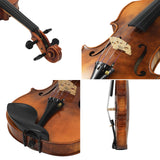 Professional Handcrafted European Violin – Solid Italian Spruce Top & European Maple Back | German Thomastik Strings | French Bridge | Carbon Fiber Tailpiece | Includes Bow & Case (Full Size 4/4)