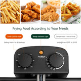 ORALNER Deep Fryer with Basket, Electric Deep Fryer w/View Window, 3 Frying Baskets, Cool Touch Handle, 21-Cup/5.3Qt Oil Fryer w/Timer, Adjustable Temperature, Home Deep Fat Fryers, Silver (5.3 QT)