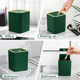 InnJoey Bathroom Accessory Set - Bathroom Set, 12PC Bathroom Accessories Set, Dark Green Bathroom Accessories Set, Mini Trash Can, Toilet Brush, Trash Can & Soap Dispenser