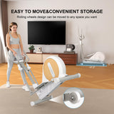 Elliptical Exercise Machine for Home,3-in-1Compact Training Machines with 16 Resistance Levels,14LB Flywheel,Low Impact Magnetic Cross Trainer,Quiet Portable Elliptical for Seniors&Small Spaces