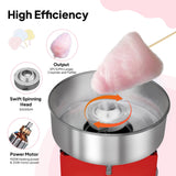 ROVSUN 15 Inch Cotton Candy Machine Commercial, Candy Floss Maker Electric Cotton Candy Maker w/Stainless Steel Bowl & Sugar Scoop for Home Party Carnival Birthday (Red)