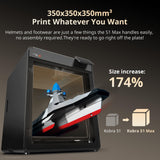 Anycubic Kobra S1 Max 3D Printer, 350×350×350mm³, Enclosed CoreXY Structure