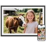 Frameo 10.1" Digital Picture Frame, Smart WiFi Digital Photo Frame with 1280x800 HD IPS Touch Screen 32GB Storage Auto-Rotate Wall Mounted, Share Photos/Videos from Phone Anywhere(Black&White)