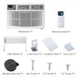 Smart Window Air Conditioner 2PCS, 8,000 BTU Cools Up to 350 Sq.Ft – Quiet 115V Cooling, WiFi & App Control, Voice Compatible, Dehumidifier, Timer, Remote – Ideal for Bedroom, Living Room, Office