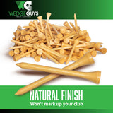 Wedge Guys Bamboo Golf Tees 2-3/4" | 100,250,500 or 1000 pcs. | Extra Durable & Stronger Than Wood Tees