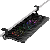 Under Desk Keyboard Tray, Slide-Out Keyboard Drawer with C-Clamp 25.6"x11.8"