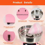 1000W Pink Cotton Candy Machine with 15" 2 Ounces Stainless Steel Bowl, Adjustable Temp Cotton Candy Maker, Nostalgia Candy Machine Dispenser with Sugar Scoop, for Home, Kids, Birthday (without cart)
