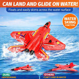 ANTSIR Remote Control Plane F-22 Raptor, 2.4GHz Durable Foam Rc Airplane with Smart Gyro/LED Lights/3 Rechargeable Batteries, RC Jet Glider Toy Gift for Kids Boys Girls 8-16 Year Old (Red)