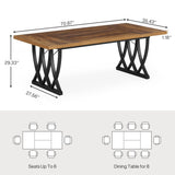 70.86-Inch Rectangle Meeting Seminar Table with Unique Curved Metal Support for Home Office (Without Chair