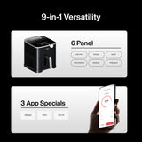 Typhur Sync 8QT AI Smart Air Fryer with Built-in Wireless Meat Thermometer, 9-in-1 XL Non Toxic Ceramic Airfryer, 450°F Max, Cooks 6lb Whole Chicken, Quiet & Dishwasher Safe, 120V