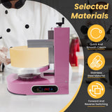 LIWBYYG Cake Decorating Machine, 200W Cake Cream Spreading Machine 60-320rpm Rotating Speed Automatic Cake Cream Spreading Machine with LCD Display for 4-12 inch Cakes (Pink)