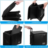futaiphy Teacher Rolling Cart - Fireproof File Cabinets for Document Safety, Portable Rolling Crate with Wheels for Teachers, for Teaching, Office