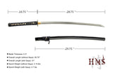Hand Forged 1045 Carbon Steel Damascus Empire Wheel Katana Full Tang Sword