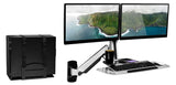 Mount-It! Dual Monitor Wall Mount, Keyboard Tray & CPU Holder, Sit-Stand