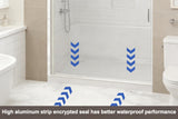 LOHCEH Semi-Frameless Shower Door,Made of 28" W X 72" H 1/4-Inch Tempered Glass,Safe and Aesthetically Pleasing,Suitable for Standing Shower,Silvery