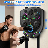 Smart Music Boxing Machine for Adults and Kids, Bluetooth Boxing Equipment with Boxing Gloves, Wall Mounted Electronic Punching Machine