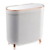 Supteron Bathroom Trash Can with Lid 3.2 Gallon Narrow Trash Can Small Plastic Trash Bin