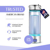 LevelUpWay Hydrogen Water Bottle - Advanced SPE/PEM Technology, Premium Borosilicate Glass, Made for Daily Hydration