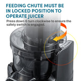 Masticating Juicer Machines, 12-inch Juicer, Masticating Cold Press Juicer Machines Elite Gourmet
