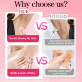Bikini Trimmer for Women 2in1 High Power Epilators Hair Removal Waterproof Electric Razors Women's Electric Razor Pubic Hair Trimmer Shaver for Women for Ladies Pubic, Face, Underarms, Legs (Pink)