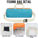 mouhike 17-inch Fishing Tackle Carrier Bag for Telescopic Rods Fishing Tools, Thick Large Capacity Travel Shoulder Storage Case for Fishing Gear, Adjustable Strap Buckle
