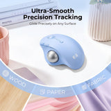 seenda Wireless Trackball Mouse, Ergonomic Bluetooth Rollerball Mouse,Blue