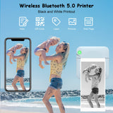 Pocket Mini Printer - Portable Wireless Bluetooth Thermal Photo for iOS Android Mobile Phone, MGT