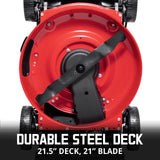 PowerSmart Gas Lawn Mower 21-Inch 144cc OHV Engine 3-in-1 Push Mower with Bagging