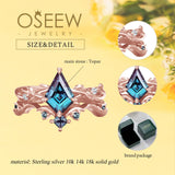 Alexandrite ring set women Vintage wedding ring set for women Kite