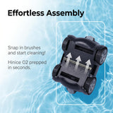 Hinice Cordless Robotic Pool Cleaner,Automatic Pool Vacuum Robot for In-Ground/Above Ground Pools,150 Min Runtime, IPX8 Waterproof, 2200 Sq Ft Coverage (Dark Grey)