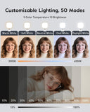 LitONES Ring Light for Laptop, Monitor, Desk, Eye-Caring Diffused LED Light