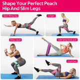 WALITO Resistance Bands for Legs and Butt, Fabric Exercise Loop Bands Yoga, Pilates, Rehab, Fitness and Home Workout, Strength Bands for Booty WALITO