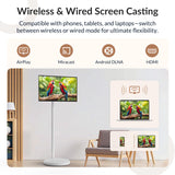 NEWORK 27 Inch Smart Portable TV on Wheels, Android 14 EDLA Certified