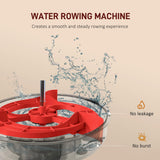 Soozier Water Rowing Machine for Home, Foldable Rower Machine with Adjustable Resistance, Wheels, LCD Monitor and Tablet Holder, 264lbs Weight Capacity, Red