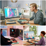 Laokiiy Ergonomic Mouse Pad Wrist Rest, 2 in 1 Keyboard Pad for Office