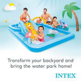 96" x 78" x 28" Inflatable Jungle Adventure Play Center Spray Kiddie Pool for Ages 2 and Up Intex
