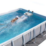 Swimming Pool Current Machine for Above Ground Pools, Swim in Place Trainer - 1-9 Grade Adjustable Current Swim Jet for Outdoor Swimming Pool Exercise, Fitness & Family Fun
